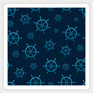 Steering wheelmaritim nautical seamless pattern Sticker